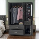 OLIVA 120cm Multi Storage Wardrobe-Grey Oak - Image 3