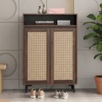 PEMBROKE 2 Door Shoe Cabinet-Walnut