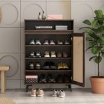 PEMBROKE 2 Door Shoe Cabinet-Walnut - Image 3