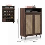 PEMBROKE 2 Door Shoe Cabinet-Walnut - Image 5