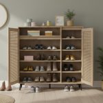 PEMBROKE 3 Door Shoe Cabinet-Oak - Image 5