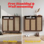 PEMBROKE 3 Door Shoe Cabinet-Walnut - Image 5