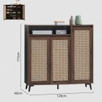 PEMBROKE 3 Door Shoe Cabinet-Walnut - Image 4