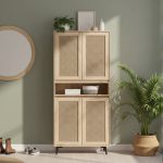 PEMBROKE 4 Door Shoe Cabinet-Oak