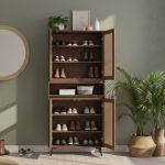 PEMBROKE 4 Door Shoe Cabinet-Walnut - Image 2