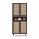 PEMBROKE 4 Door Shoe Cabinet-Walnut - Image 3