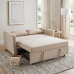 PIXIE 2 Seater Sofa Bed-Beige - Image 2