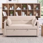 PIXIE 2 Seater Sofa Bed-Beige