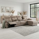 PROSECCO Pet Friendly L Shaped 4 Seater Sofa-Brown - Image 3