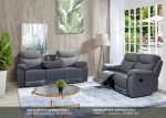 QUEBEC 2 Seater Recliner Sofa-Grey - Image 3