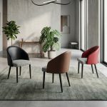 ROSOM Cushion Dining Chair-3 Colors