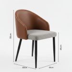 ROSOM Cushion Dining Chair-3 Colors - Image 8