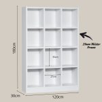 VINO 12 Compartment File Cabinet-White - Image 5