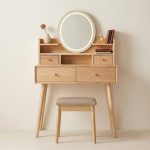 SUVA 80cm Solid Ash Wood Dressing Table Set-Natural