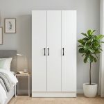 SALERNO 3 Door Wardrobe-White