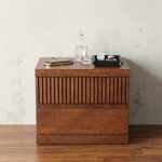 STRATO 2 Drawers Wooden Bedside Table-Dirty Oak