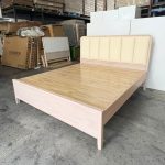 TAMPERE Full Solid Wood Queen King Bed Frame-White Wash - Image 4