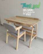 [Package] HELSINKI 2 In 1 120cm Study Desk-Natural - Image 11