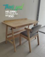 [Package] HELSINKI 2 In 1 120cm Study Desk-Natural - Image 12