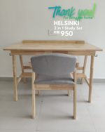 [Package] HELSINKI 2 In 1 120cm Study Desk-Natural - Image 13