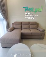 MIELA Pet Friendly L Shaped 3 Seater Sofa-Brown - Image 5