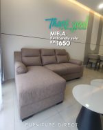 MIELA Pet Friendly L Shaped 3 Seater Sofa-Brown - Image 6