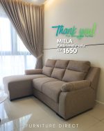 MIELA Pet Friendly L Shaped 3 Seater Sofa-Brown - Image 7