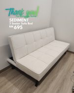 SEDIMENT 3 Seater Sofa Bed-Beige - Image 3
