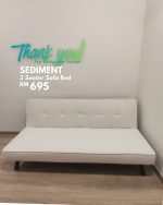 SEDIMENT 3 Seater Sofa Bed-Beige - Image 6