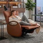 TINKER Swivel Recliner Sofa-Brown PU - Image 2