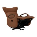 TINKER Swivel Recliner Sofa-Brown PU - Image 4