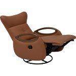TINKER Swivel Recliner Sofa-Brown PU - Image 11