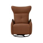 TINKER Swivel Recliner Sofa-Brown PU - Image 9