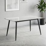 VALENCIA 160cm Sintered Stone Dining Table-White - Image 2