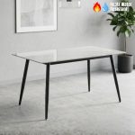 VALENCIA 140cm Sintered Stone Dining Table-White