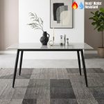 VALENCIA 140cm Sintered Stone Dining Table-White - Image 2