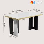 VAUGHAN 140-160cm Sintered Stone Dining Table-White - Image 6