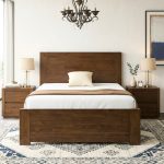 VECTOR Super Single Size Wooden Bed Frame-Walnut