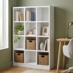 VINO 12 Compartment File Cabinet-White - Image 2