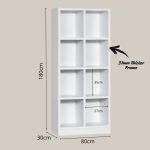VINO 8 Compartment File Cabinet-White - Image 3