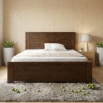 VECTOR Queen & King Wooden Bed Frame-Walnut