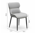 WAWA Cushion Wing Back Dining Chair-2 Colors - Image 7