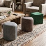 WOOLY Synthetic Fabric Round Pouf Stool-3 Colors - Image 3