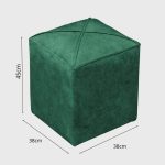 WOOLY Synthetic Fabric Round Pouf Stool-3 Colors - Image 6