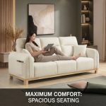 WORA 2+3 Seater Sofa Set-Beige - Image 2