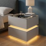 X01 Motion Detect Smart Bedside Table-White - Image 2