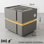 X06 Smart Charging Bedside Table-Grey - Image 7