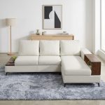 XENO L Shaped 3 Seater Sofa-Beige - Image 3