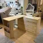 GALLE Solid Ash Wood Extendable Dressing Table-Natural - Image 14