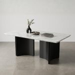 ZADAR 140-160cm Thicker Top Crystal Marble Table-White - Image 4